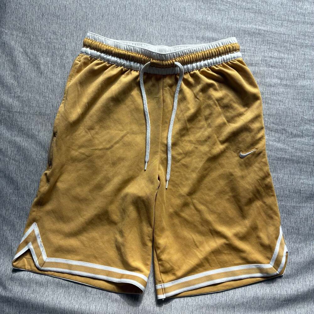 Vintage Y2K Nike Dri-FIT DNA wheat gold basketball shorts size S